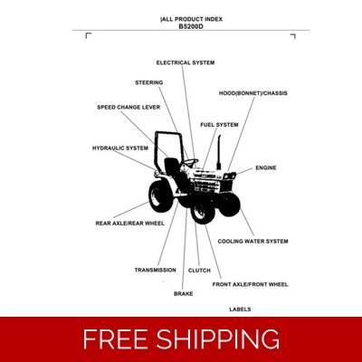 KUBOTA B5200DT PARTS MANUAL